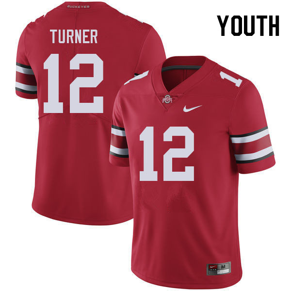 Youth #12 Ryan Turner Ohio State Buckeyes College Football Jerseys Stitched Sale-Red
